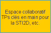 Zone de Texte: Espace collaboratifTPs cls en main pour la STI2D, etc.