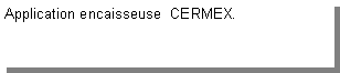 Zone de Texte: Application encaisseuse  CERMEX.